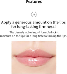 A'PIEU product on model lips showing smooth shine and hydrated appearance