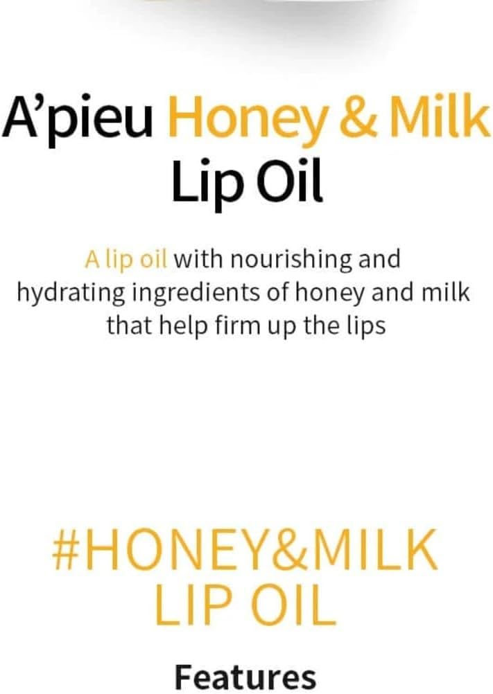 A'PIEU oil texture close-up illustrating lightweight, non-sticky glossy finish