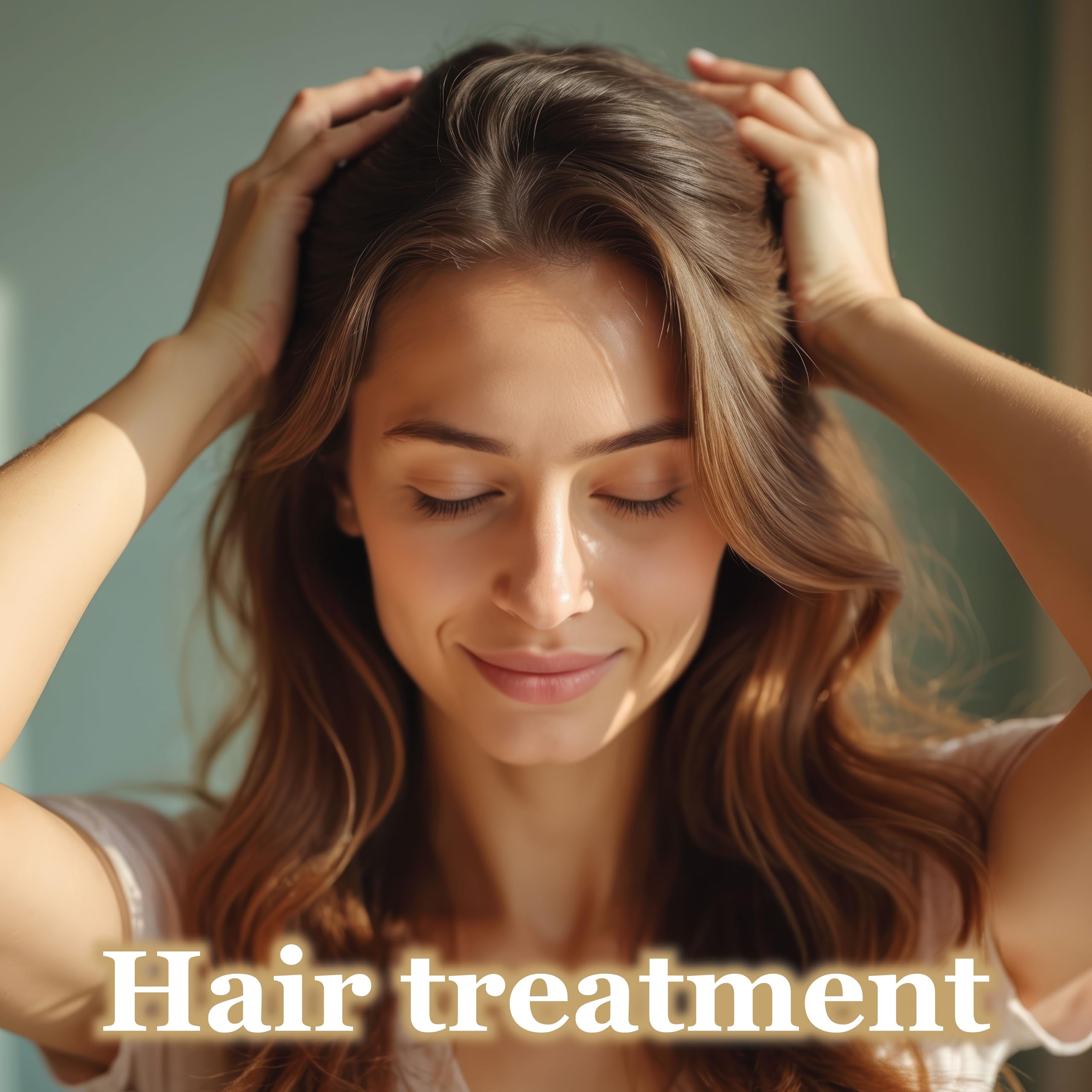 A+Health applied to hair ends illustrating moisture and reduced brittleness