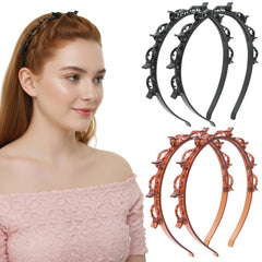 Apojgitn front view of four headbands showing color options and compact packaging benefit
