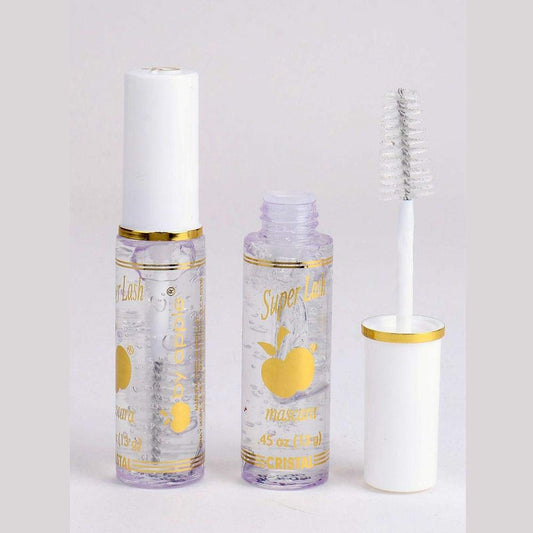 APPLE MASCARA front packaging showing three clear tubes and compact design benefit