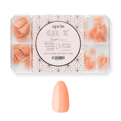 APRÉS box front showing Emma Neutrals and 150 soft gel tips benefit natural look