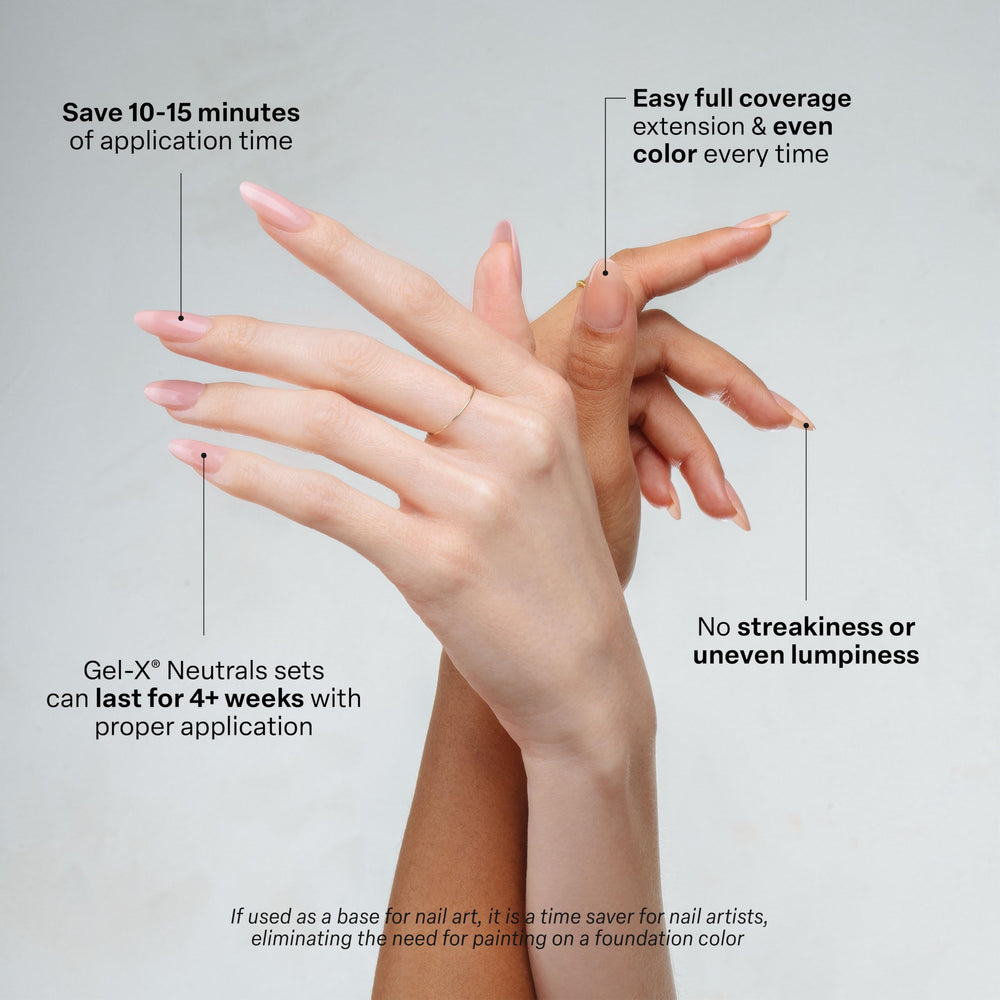 APRÉS tip side profile highlighting flat surface for a natural nail bed fit and low bulk