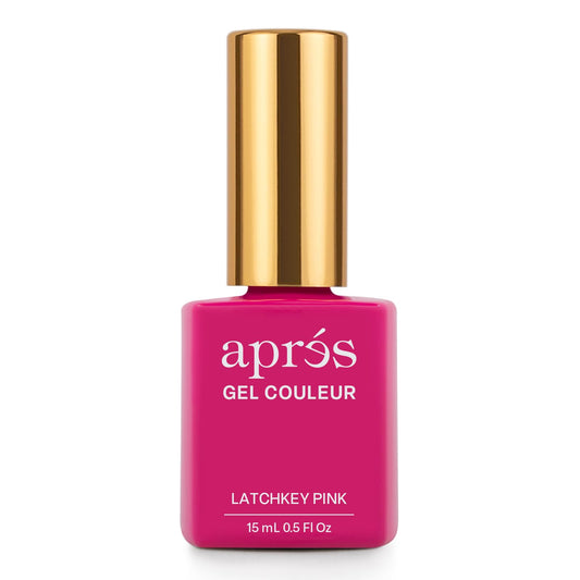 APRÉS front bottle of 213 Latchkey Pink showing color and label benefit precision