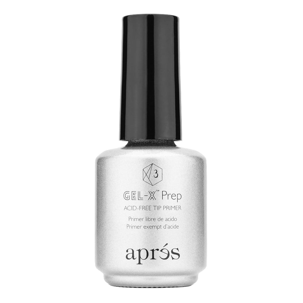 APRÉS Gel-X Prep front bottle view showing clear branding and compact size for convenience