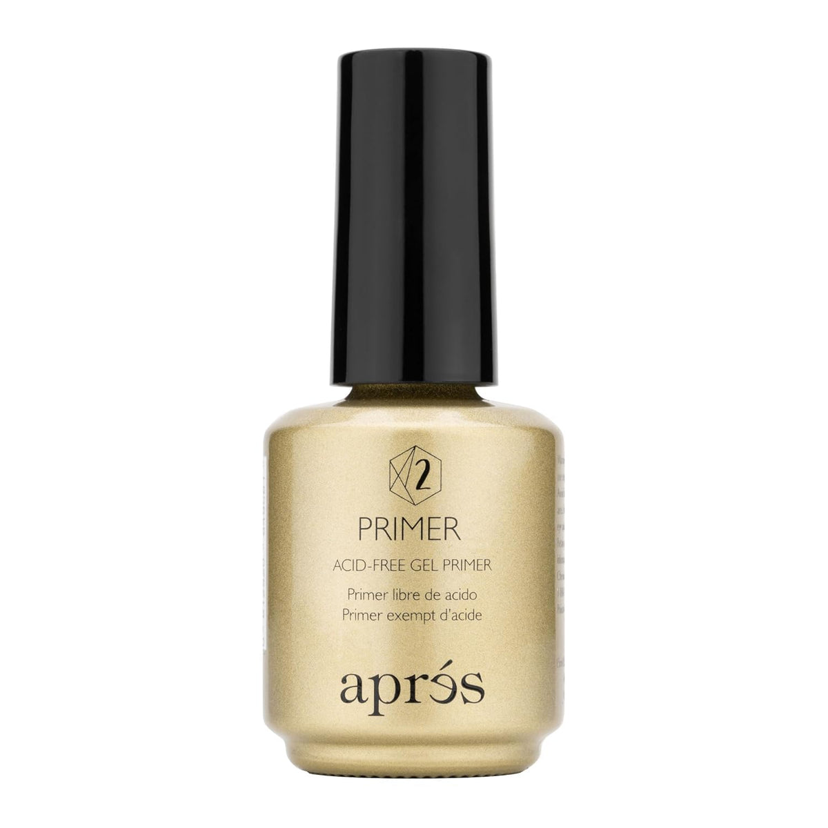 APRÉS front bottle view showing label and compact 15 ml size, ensures professional prep