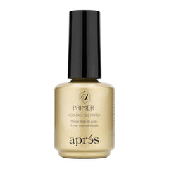 APRÉS front bottle view showing label and compact 15 ml size, ensures professional prep