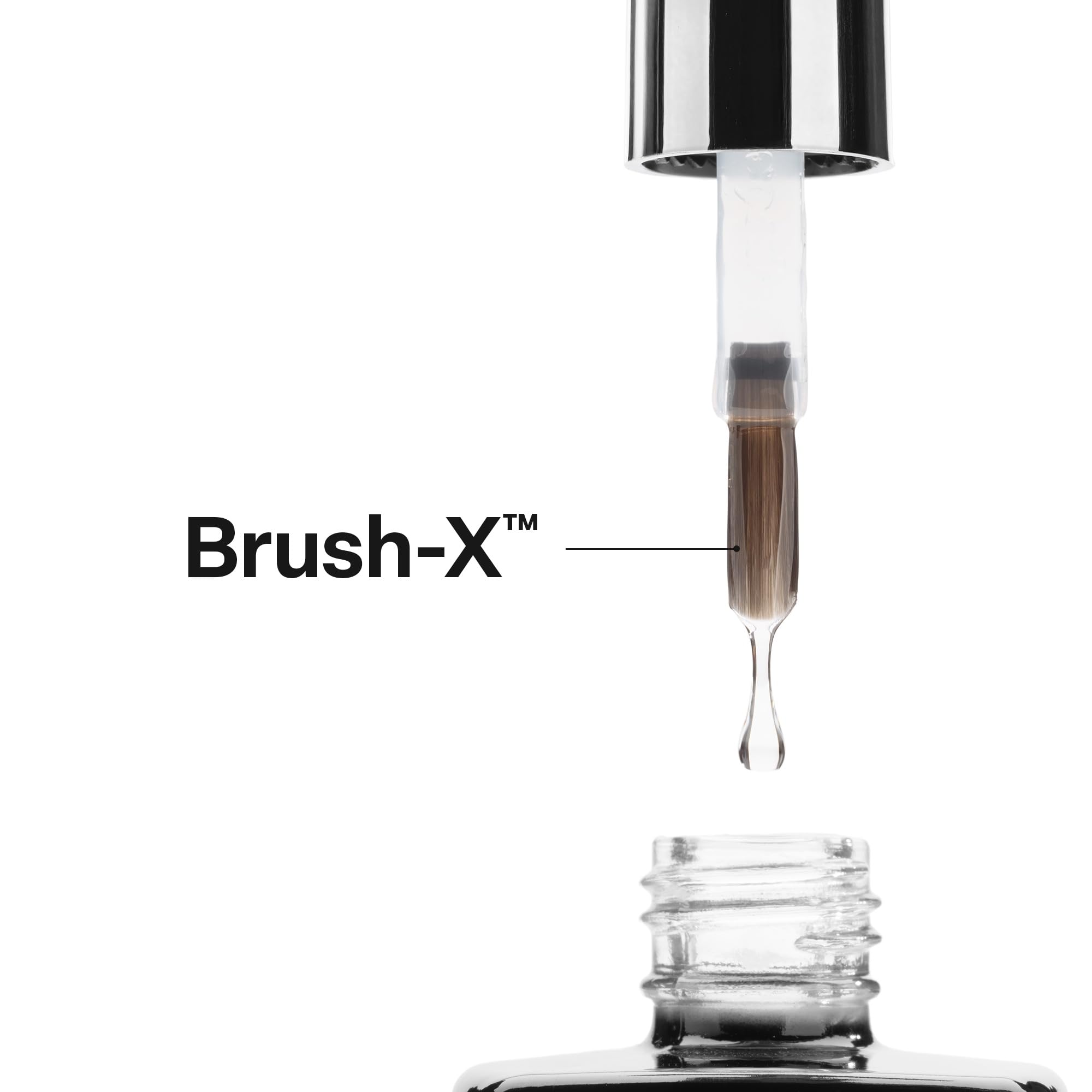 APRÉS Top Gelcoat X cap and brush detail showing precise tip-capping benefit