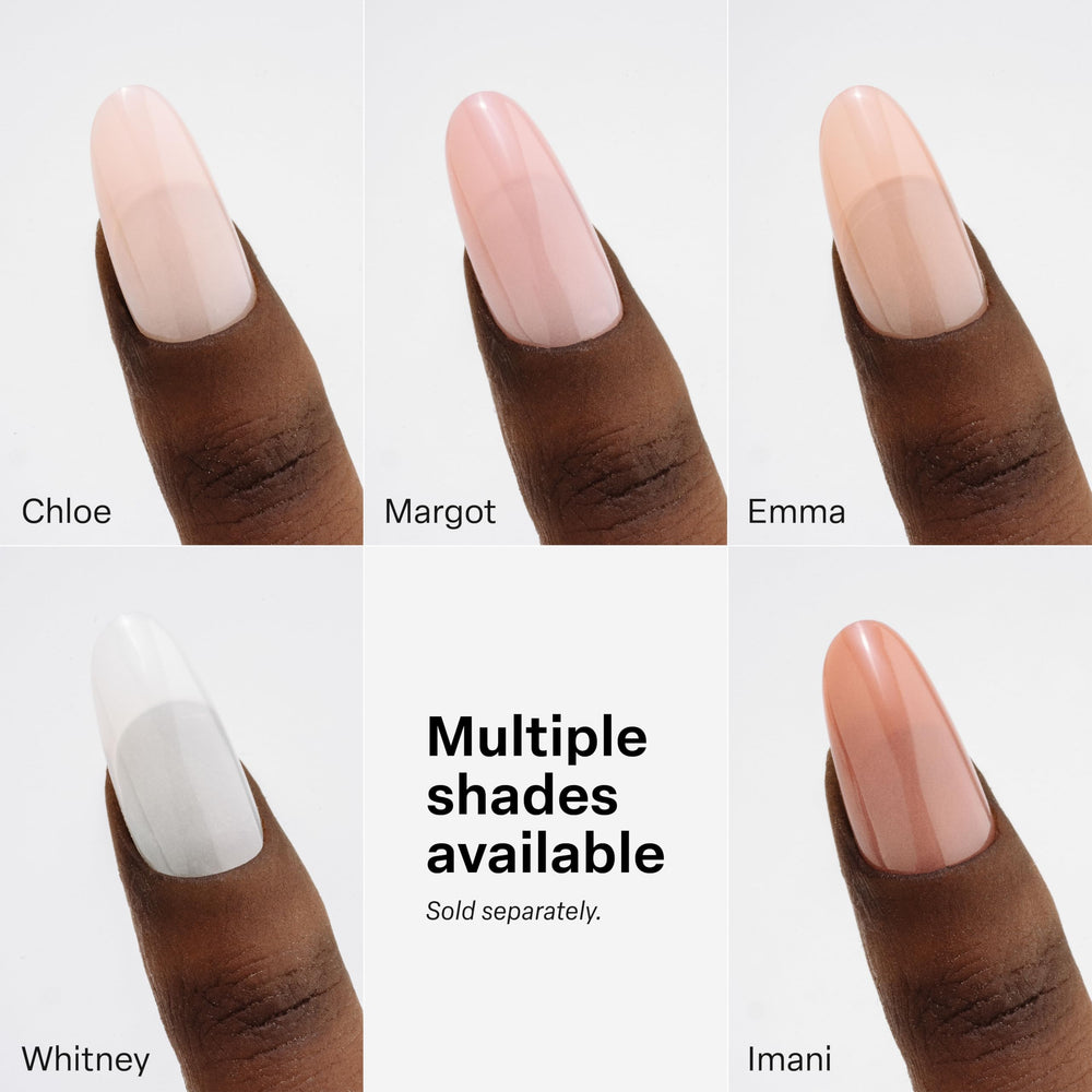 APRÉS Whitney finished manicure showing natural almond medium result