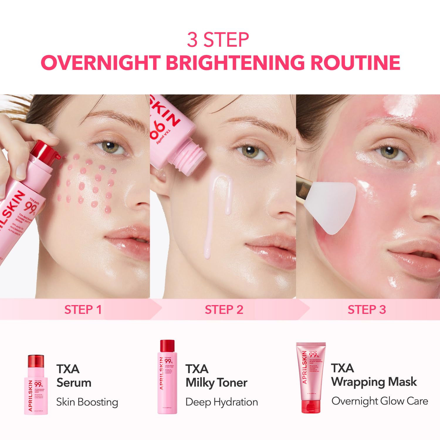 APRILSKIN in bathroom routine showing easy integration into nightly skincare benefit