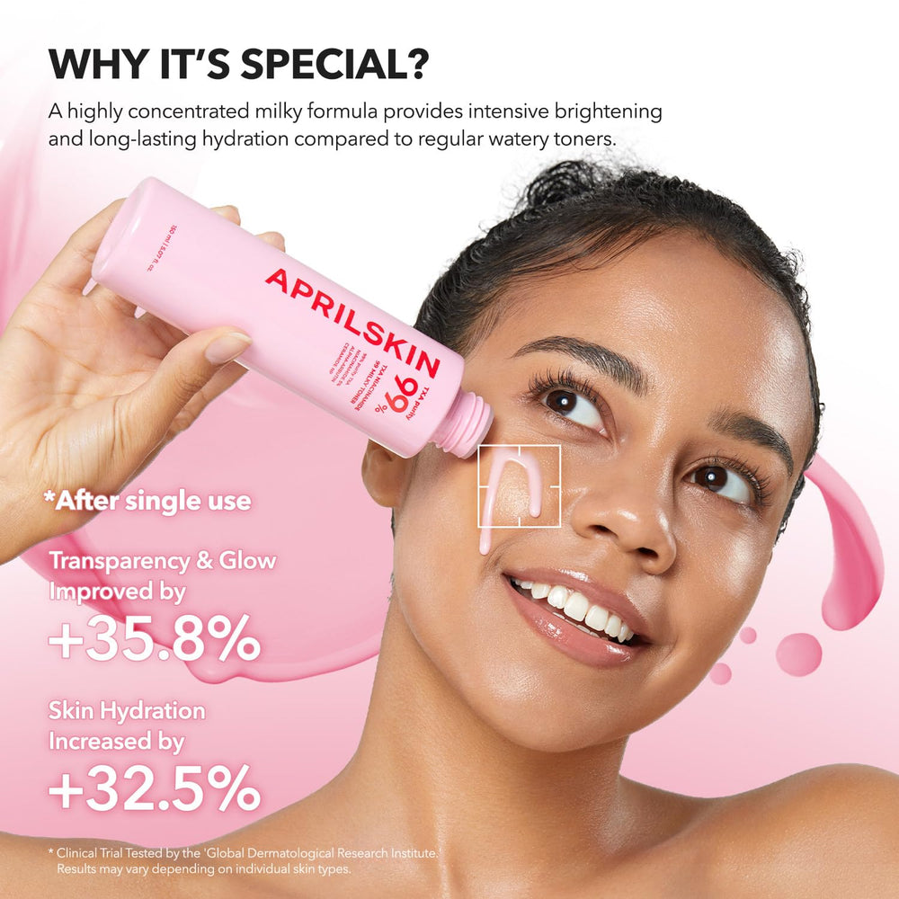 APRILSKIN label ingredient list showing TXA and niacinamide clarity
