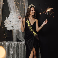 Aprince set worn by model at party highlighting confident photo-ready look