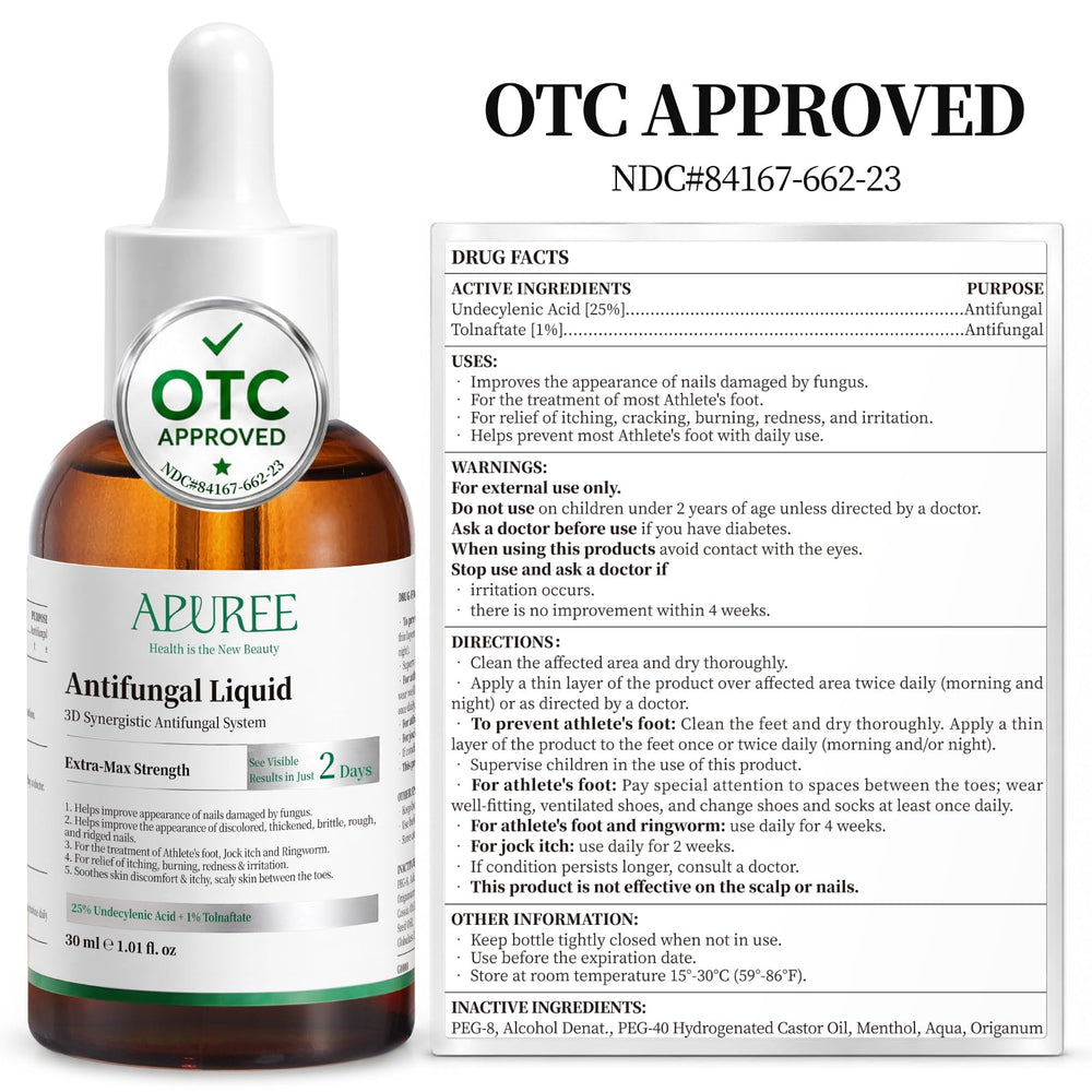 APUREE tea tree oregano clove oils showing botanical support and soothing care