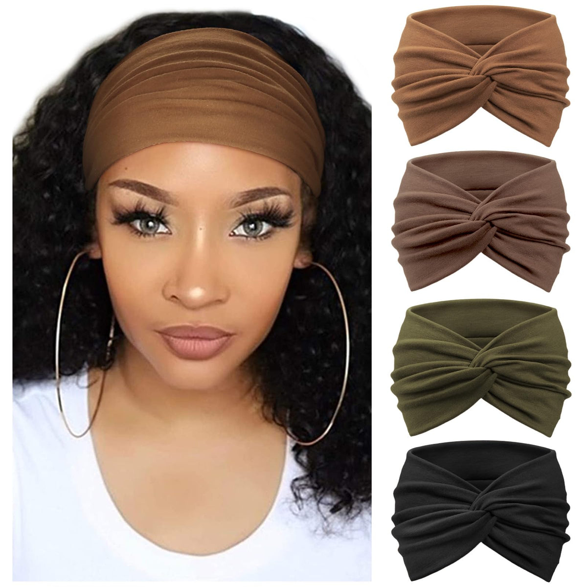 AQOKKA headband front packaging showing four-color set and convenience