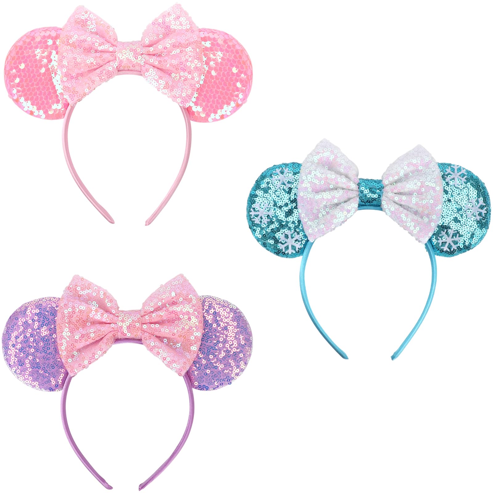 AQOKKA headband front view showing full ears and bow for playful style