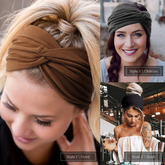 AQOKKA headband worn during run keeping hair back for distraction-free exercise