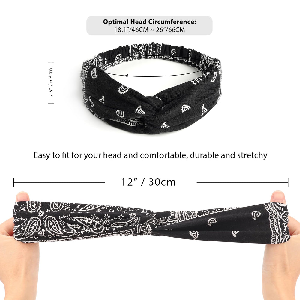 AQOKKA headband beside a ruler showing width and size-fit clarity