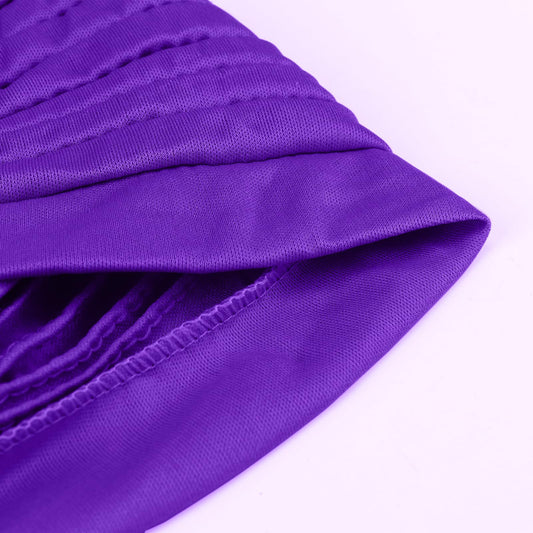 AQOKKA close-up of top knot detail highlighting secure pre-tied design