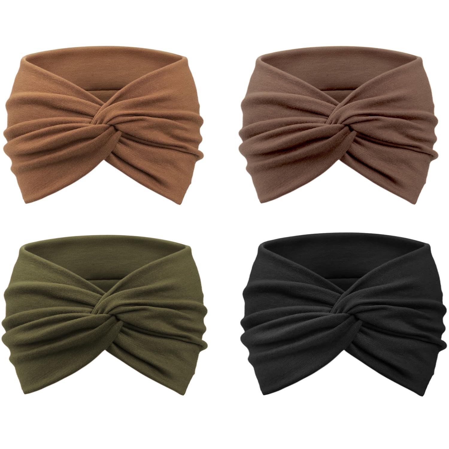 AQOKKA twisted knot front view showing stylish secure fit
