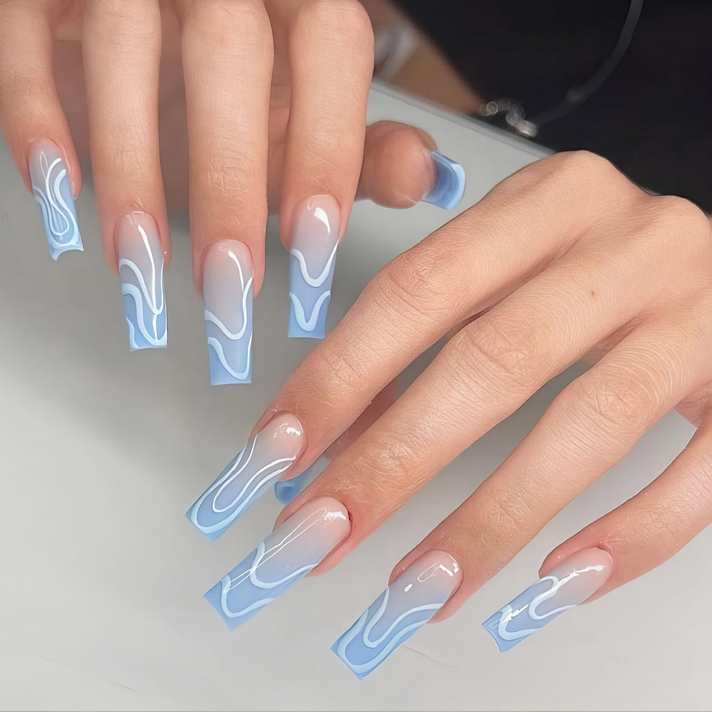 AQOYNQ lifestyle photo of finished manicure illustrating versatile styled look