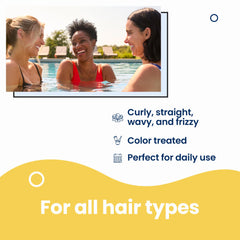After swim hair close-up showing AQUA GUARD softening and detangling