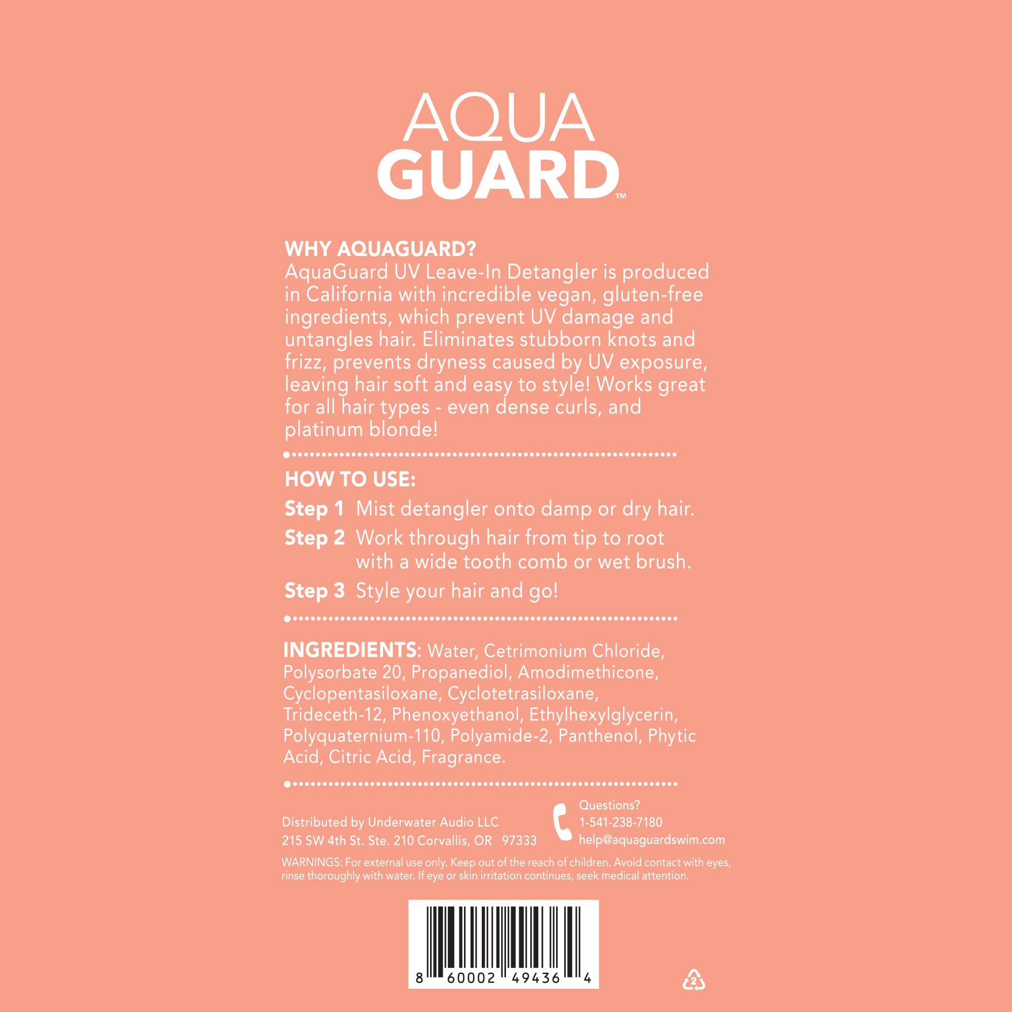 AQUA GUARD on beach towel lifestyle scene protecting hair after ocean swim