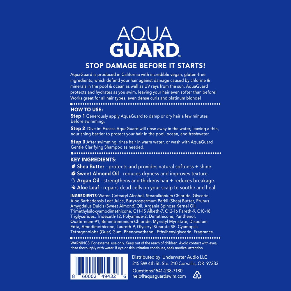 AQUA GUARD bottle next to ruler indicating 16.9 oz family size