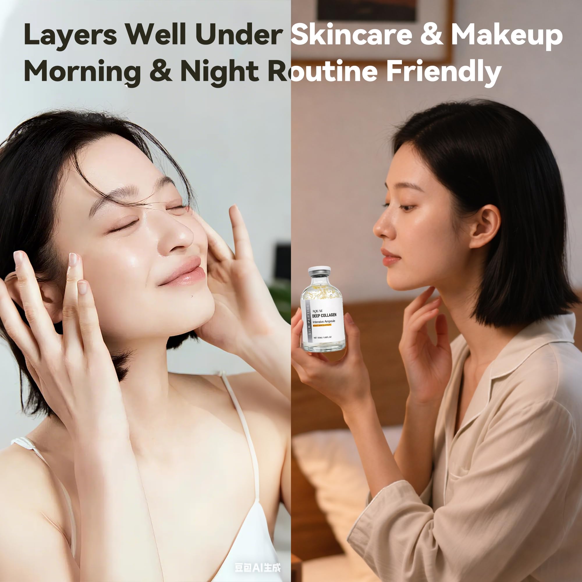 Aquae application morning routine illustrating under-sunscreen layering benefit