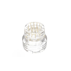 AQUAPEN derma stamp needle closeup showing 24K gold-finished needles for smooth consistent stamping
