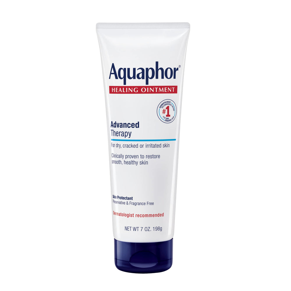 Aquaphor 7 oz front tube showing brand and product protection