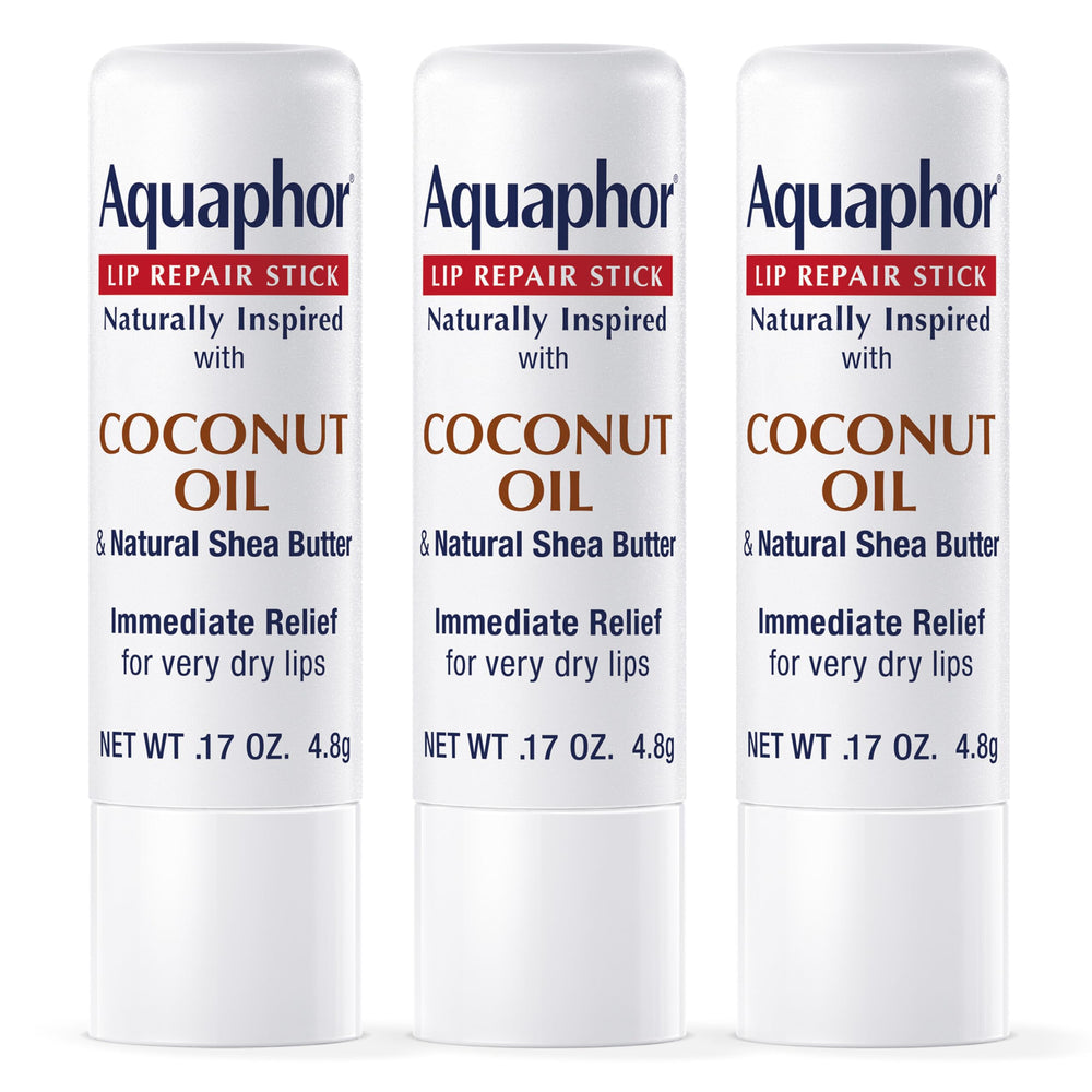 Aquaphor front packaging showing coconut and shea for soothing hydration