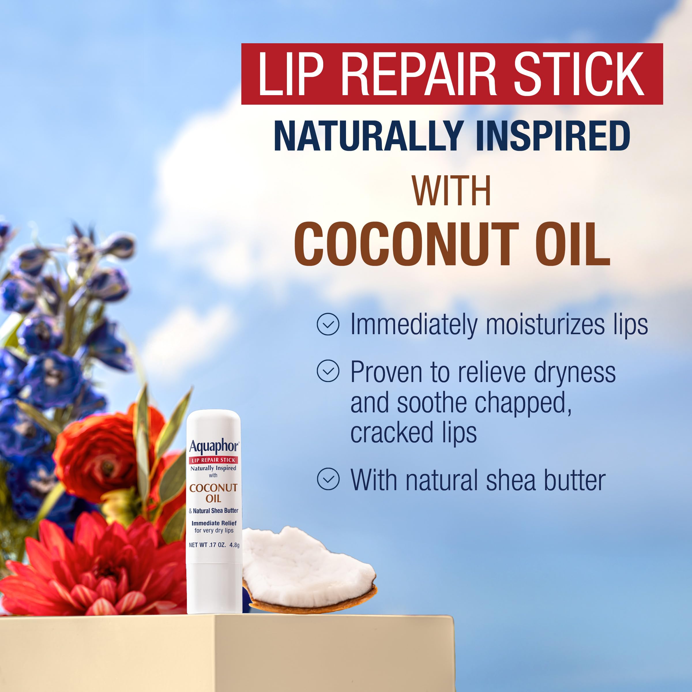Aquaphor stick twisted up showing smooth tip for easy application