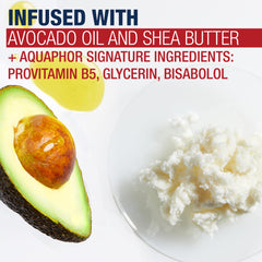 Aquaphor cream texture close-up demonstrating rich hydration properties