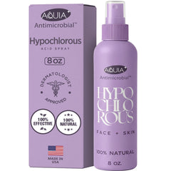 Aquia front packaging showing calming antiseptic mist benefits