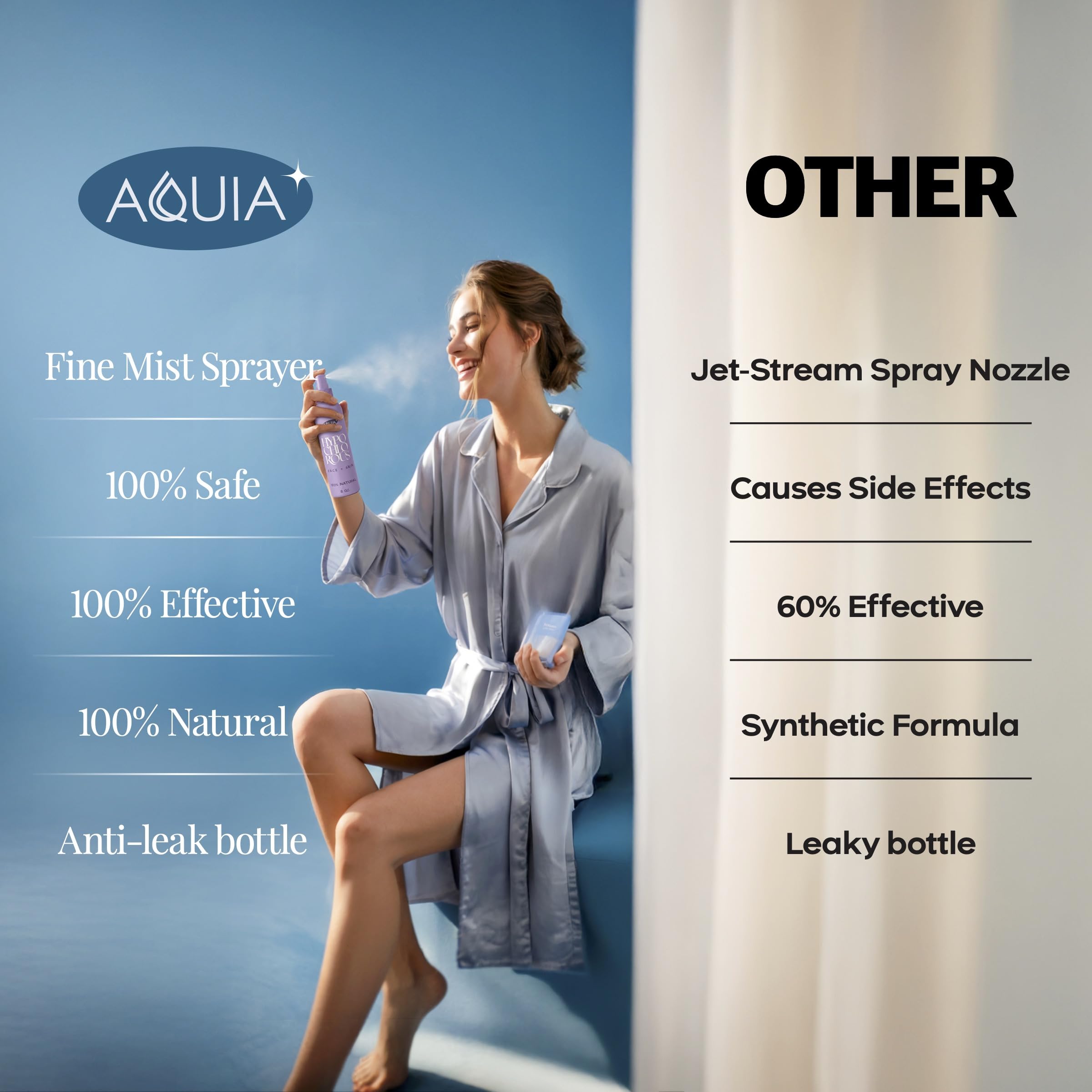Aquia bottle inside gym bag for quick on-the-go cleansing