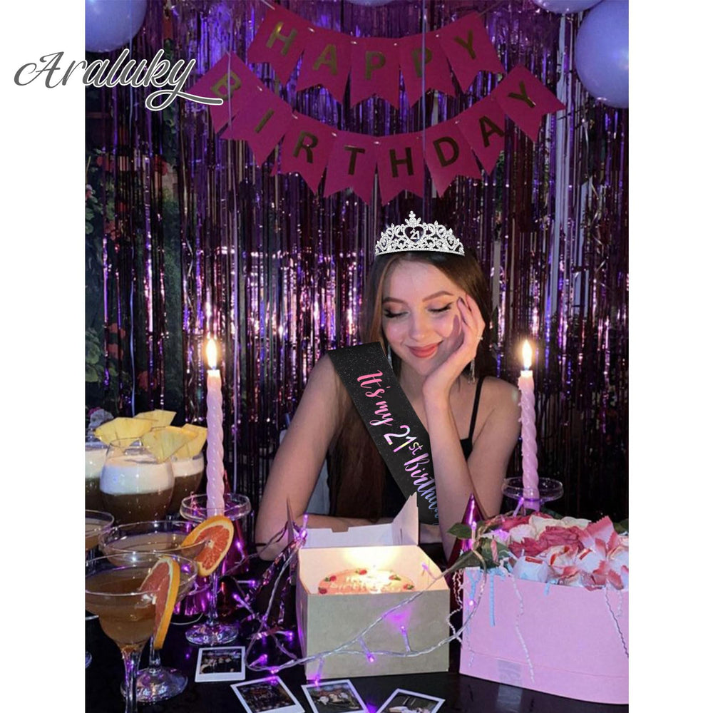 Araluky crown worn at a party showing comfortable fit and confident look