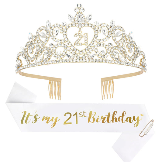 Araluky front view of packaged tiara and sash, ready to gift