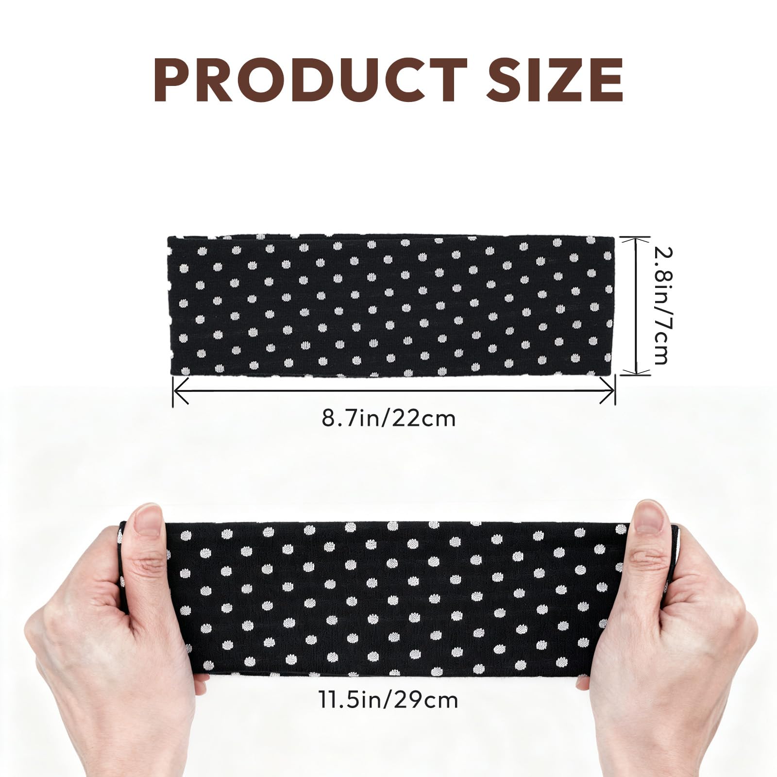 Aranya headband in hair styled high bun demonstrating secure hold