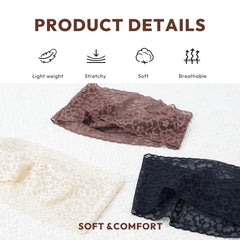 Aranya close-up of delicate floral lace texture highlighting breathability and soft feel