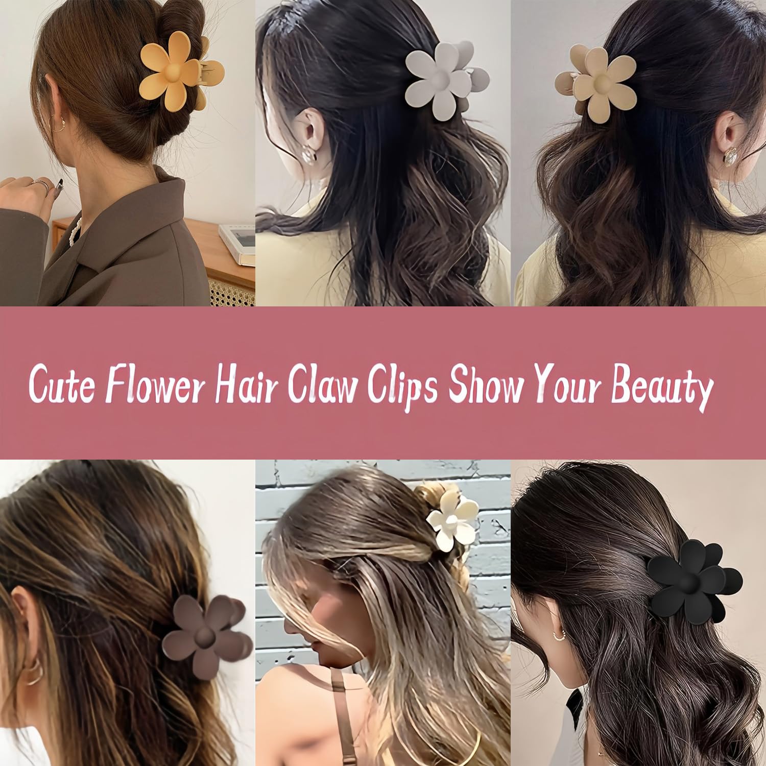 Arbogi flatlay of all eight neutral clips offering outfit-matching options