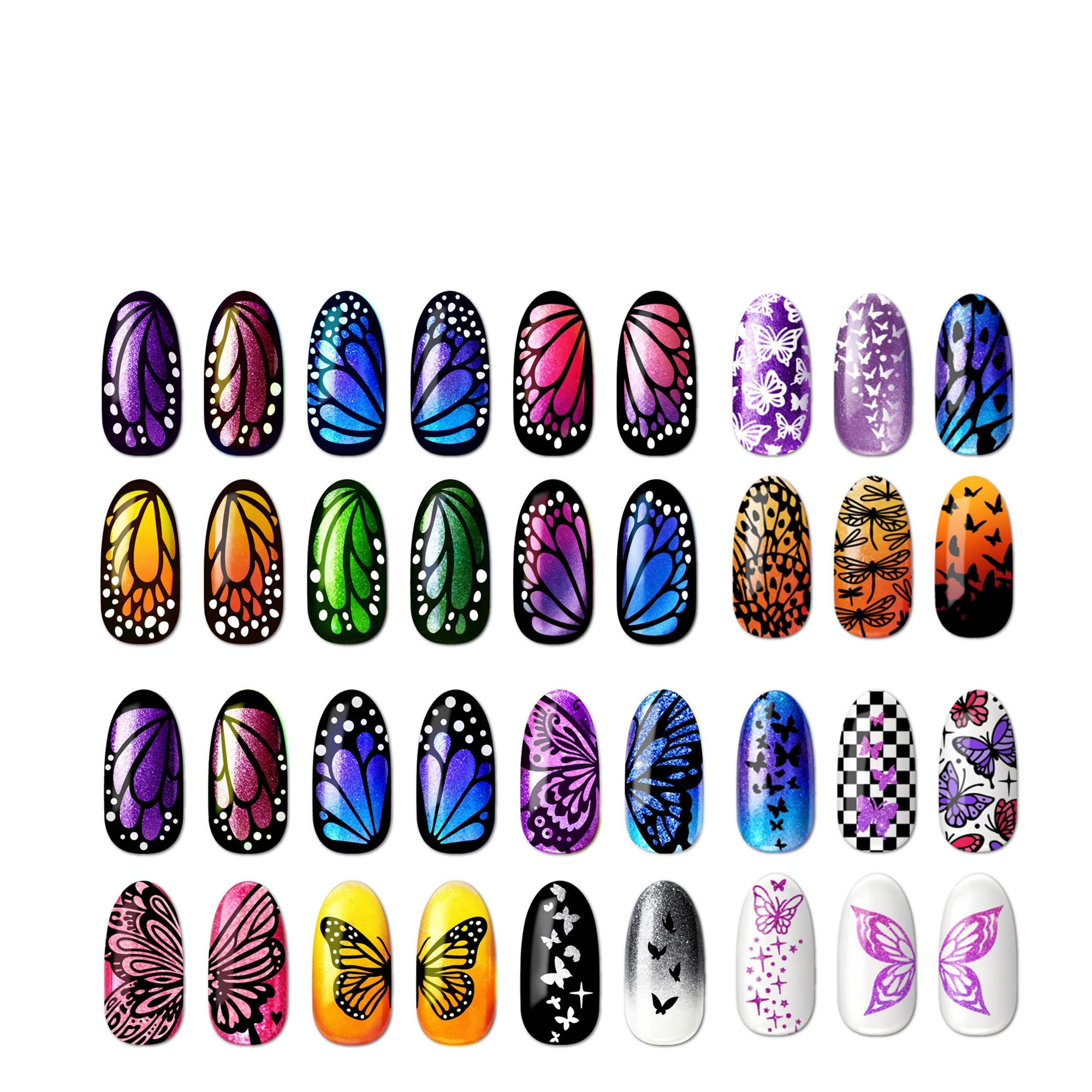 Arbuya plate 1 butterfly wings and dragonflies for delicate focal nail designs