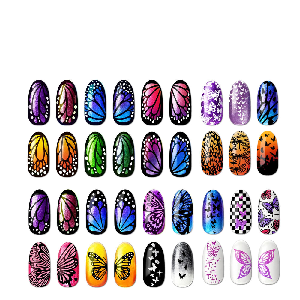Arbuya plate 1 butterfly wings and dragonflies for delicate focal nail designs