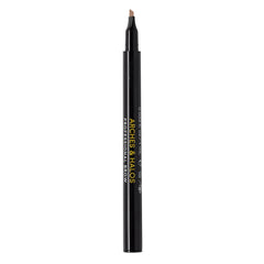 Arches & Halos pen front packaging showing compact brow tool and branding benefit precise shaping