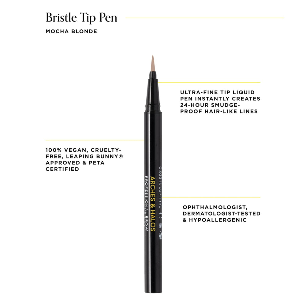 Arches & Halos close-up of fine bristle tip for hair-like strokes