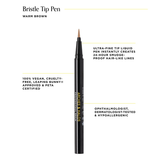 Arches & Halos close-up of fine bristle tip for precise hair-like strokes benefit