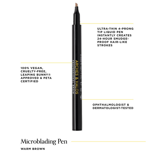 Arches & Halos pronged tip close-up demonstrating four-prong stroke control and natural results