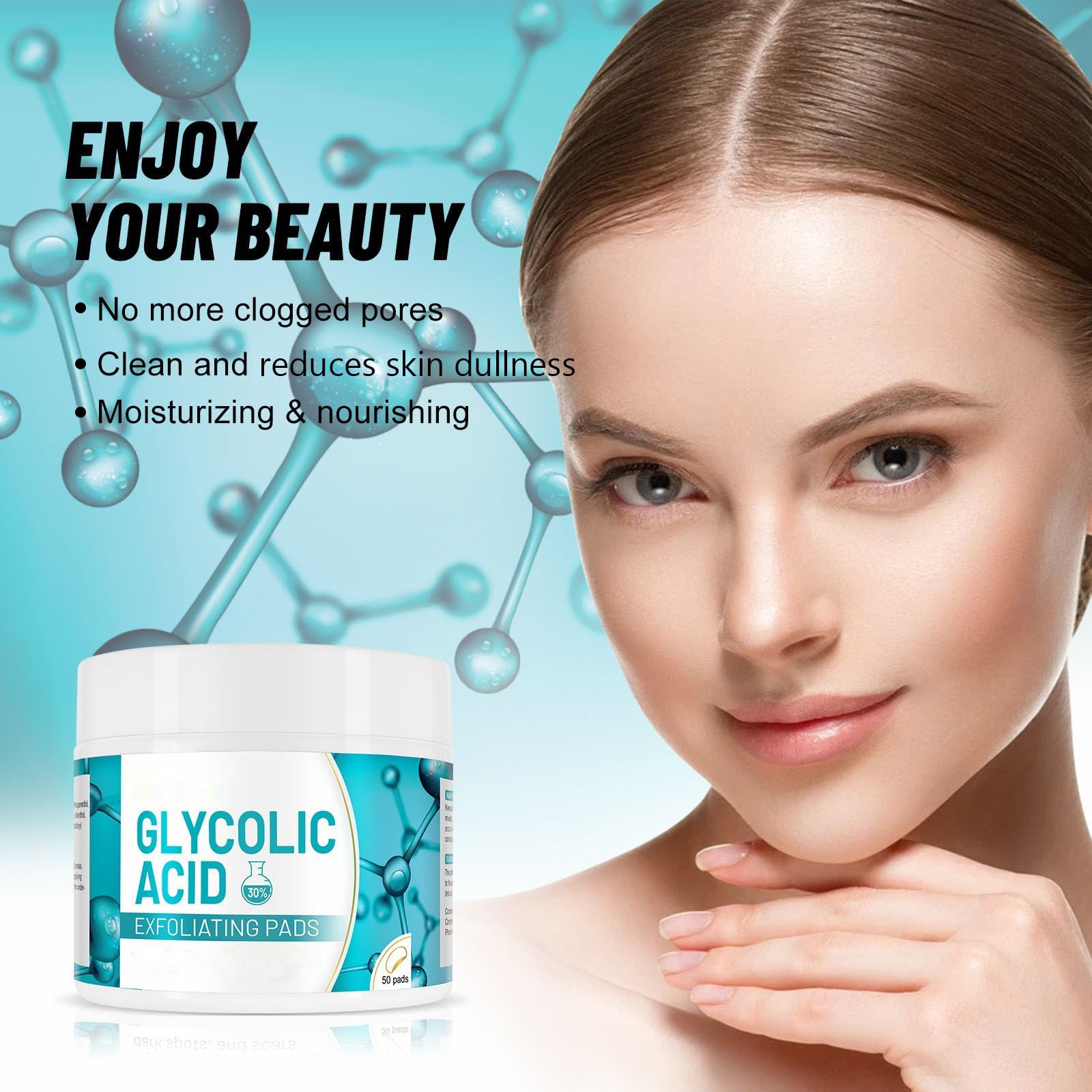 ARCHIDATE pad being applied to skin showing controlled exfoliation benefit