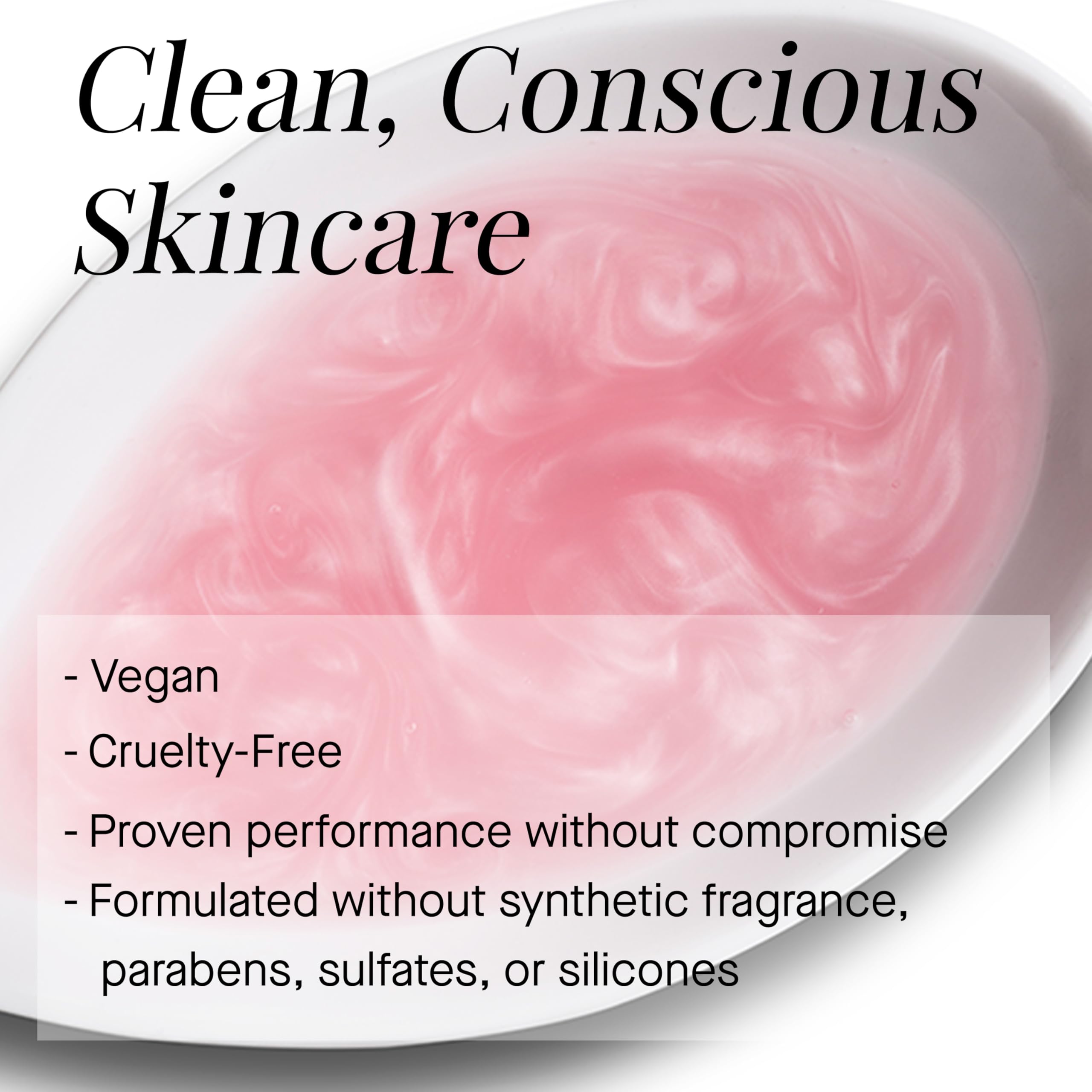 ARCONA applied to cotton pad demonstrating gentle cleansing and makeup removal