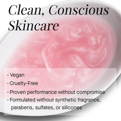 ARCONA applied to cotton pad demonstrating gentle cleansing and makeup removal