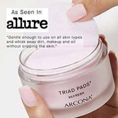 ARCONA milky toner on pad texture highlighting rich rice extract for hydration benefit